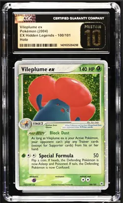 💚Pokemon Vileplume ex #100 Hidden Legends CGC 10 PRISTINE GOLD LABEL TOP POP💨 - Image 1