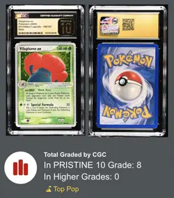 💚Pokemon Vileplume ex #100 Hidden Legends CGC 10 PRISTINE GOLD LABEL TOP POP💨 - Image 3