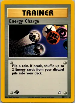Energy Charge 85/111 Rare Neo Genesis 1st Ed Pokemon Moderately Played - Image 1