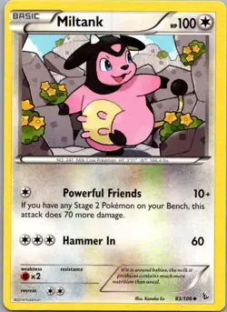 Miltank 83/106 Uncommon Flashfire Pokemon Lightly Played - Image 1