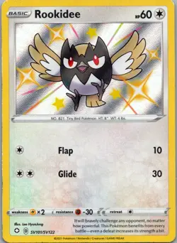 Rookidee SV101/SV122 Rare Shiny Shining Fates Shiny Vault Pokemon Lightly Played - Image 1