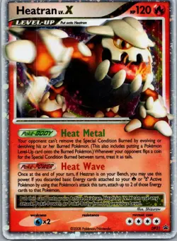 Heatran LV.X DP31 Promo DP Black Star Promos Pokemon Heavily Played - Image 1