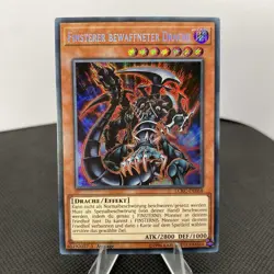 Yugioh Finsterer Bewaffneter Drache LCKC-DE068 1. Auflage Secret Rare Near Mint - Image 1