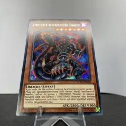 Yugioh Finsterer Bewaffneter Drache LCKC-DE068 1. Auflage Secret Rare Near Mint - Image 5