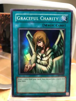 Yu-Gi-Oh! TCG Spell-Normal Graceful Charity Super Rare Holo #SDP-040 - Image 1