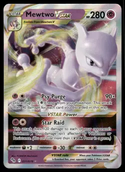 Pokemon Cards Mewtwo VSTAR 031/078 Pokemon GO Holo Rare VSTAR *eBay Live* - Image 1