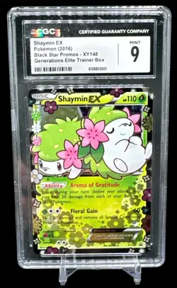2016 Shaymin EX XY148 Generations Holo Black Star Promo Card Pokemon TCG CGC 9 - Image 1