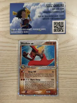 Pokemon TCG Blaziken EX Crystal Guardians Holo Card 90/100 HP - Image 1