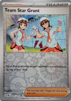 TEAM STAR GRUNT -REVERSE HOLO - OBSIDIAN FLAMES - POKEMON CARD - 195/197 - Image 1