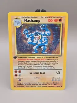 Machamp Rare Holo 1st Edition Pokemon Card - Image 1