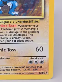 Machamp Rare Holo 1st Edition Pokemon Card - Image 4