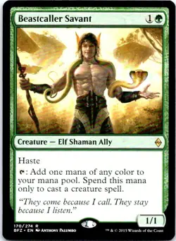 Beastcaller Savant R Battle for Zendikar 170 NM NM-LP - Image 1