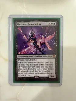 MTG Gwenom, Remorseless Legendary Creature Marvel Black Card M 0056 - Image 1