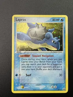 Lapras 8/92 with Swirl EX Legend Maker Holo Pokemon 2006 Pack Fresh - Image 1