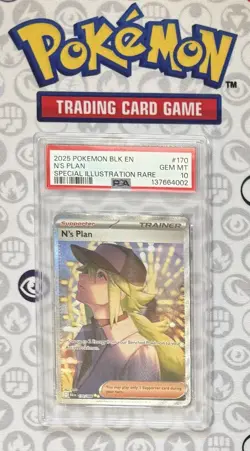 2025 Pokemon BLK EN #170 N's PLAN Special Illustration Rare PSA 10 - Image 1