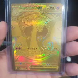 Pokemon TCG Mega Evolution Phantasmal Flames Mega Charizard x EX Gold Card Mint - Image 1