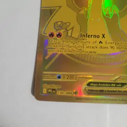 Pokemon TCG Mega Evolution Phantasmal Flames Mega Charizard x EX Gold Card Mint - Image 3