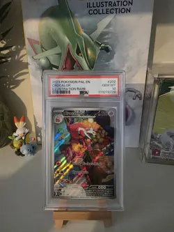 2023 CROCALOR #202 POKEMON PALDEA EVOLVED ILLUSTRATION RARE EN PSA 10 POP 322 - Image 1