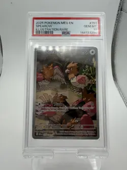 Pokemon TCG Mega Evolution Spearow 151/132 Holo Illustration PSA 10 - Image 1