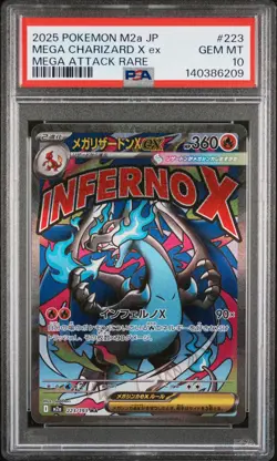 2025 POKEMON JPN M2A-MEGA DREAM EX MEGA ATTACK RARE MEGA CHARIZARD X EX PSA 10 - Image 1