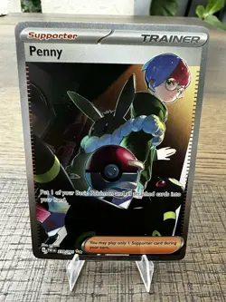 Pokemon TCG Penny 239/091 Paldean Fates Special Illustration Rare Near Mint New - Image 1