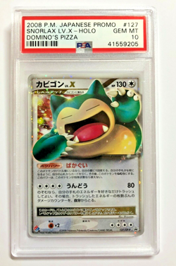 Pokemon PSA 10 Gem Mint 2008 SNORLAX Dominos Japanese Holofoil Promo #127/DP-P - Image 1