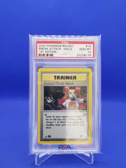 2000 POKEMON ROCKET 1ST EDITION HOLO #16 ROCKET'S SNEAK ATTACK PSA 10 - Image 1