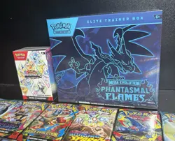 Pokemon Prismatic Booster Box, Mega Evolution Phantasmal Flames Box +23 Packs - Image 2