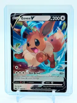 Eevee V #108 Ultra Rare Hole Eevee 108/159 Pokemon TCG Crown Zenith NM - Image 1