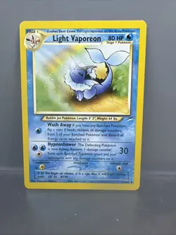 Pokemon Light Vaporeon Neo Destiny 52/105 Uncommon Non Holo NM - Image 1