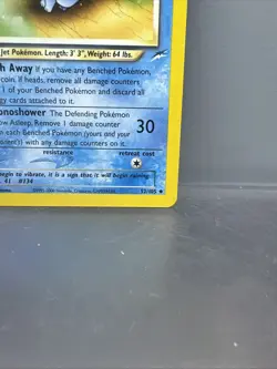 Pokemon Light Vaporeon Neo Destiny 52/105 Uncommon Non Holo NM - Image 3