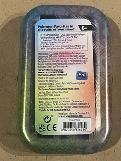 Pokemon Paldean Fates Mini Tin [Maushold] Empty Collectible TCG - Image 4