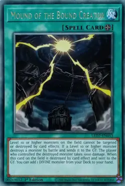 LED7-EN053 MOUND OF THE BOUND CREATOR RARE 1ST EDITION YuGiOh CARD - Image 1