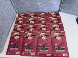 LOT OF 16 One Piece OP-13 Carrying on His Will Sleeved Blister Booster Packs - Image 1