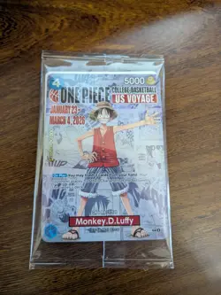 One Piece Monkey.D.Luffy College US Voyage Card P-055 *Original Sealed Pack* - Image 1