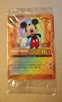 Disney Lorcana Mickey Mouse True Friend Glimmer Foil Promo 36/P2 Sealed RARE - Image 1