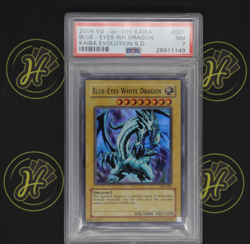 Blue-Eyes White Dragon SKE-001 Kaiba Evolution 2004 Yu-Gi-Oh! Card NM PSA 7 - Image 1