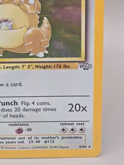 1999 Pokemon Card Kangaskhan 5/64 Holo Jungle Set WOTC Rare - Image 4