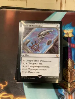 Mtg Singles - Staff of Domination - Commander Legends - Rare - NM - Image 1