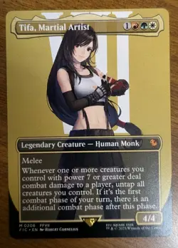 Tifa Martial Artist MTG FFVII Final Fantasy 7 Anime Waifu Art #0206 - Image 1