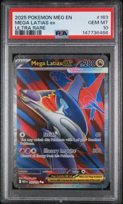2025 POKEMON MEG EN-MEGA EVOLUTION ULTRA RARE #163 MEGA LATIAS EX PSA 10 - Image 1