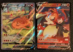 Pokemon TCG Charizard V SWSH260 & Lance's Charizard V SWSH133 Promo Bundle NM - Image 1