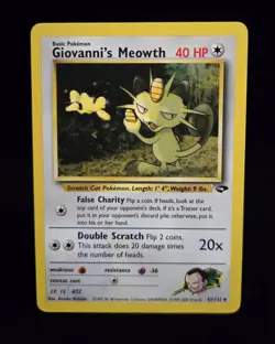 Pokemon TCG - GIOVANNI'S MEOWTH - 43/132 - UNLIMITED - GYM CHALLENGE (2000) - LP - Image 1