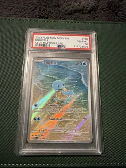 PSA 10 GEM MINT Squirtle Illustration Rare 170/165 SV Pokemon 151 2023 English - Image 1