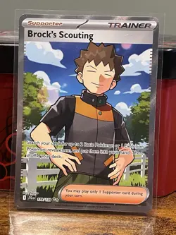 Pokemon TCG Brock's Scouting Trainer Full Art Journey Together 179/159 - Image 1