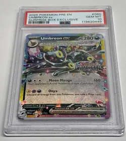 2025 POKEMON PRE EN-PRISMATIC EVOLUTIONS SURPRISE BOX UMBREON EX PSA GEM MT 10 - Image 4