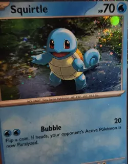 Pokemon TCG Squirtle 151 SVP048 Cosmos Holo Promo w Swirl NM/M (C) - Image 3