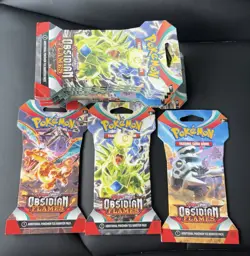 Pokemon Obsidian Flames 17 Sleeved Booster Pack Bundle - Image 1