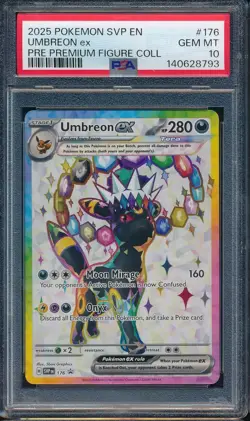 2025 Pokemon Prismatic Evolutions Premium Promo 176 Umbreon ex PSA 10 - Image 1