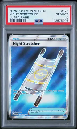 2025 POKEMON MEG EN-MEGA EVOLUTION ULTRA RARE #173 NIGHT STRETCHER PSA 10 - Image 1